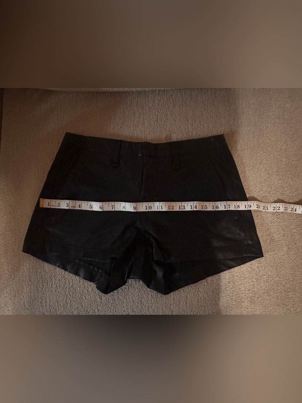 rag & bone Black lamb Leather Women’s Shorts - Picture 4 of 5